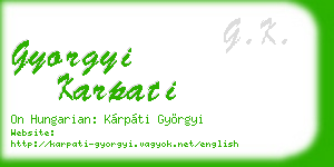 gyorgyi karpati business card